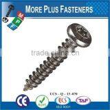 Made in Taiwan Zinc Plated Stainless Steel Black Oxide Sheet Metal Screw thumbnail-3
