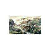 Water Base Chinese Traditional Landscape Watercolour Wall Decoration Painting thumbnail-1