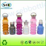 Sport Fitness Outdoor Silicone Foldable Water Bottle for Wholesale thumbnail-4