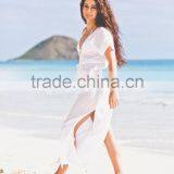 Mommy and me Maxi Dresses 100% Polyester White Beach Dresses thumbnail-2