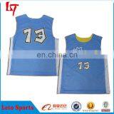 Cheap Custom Label Unisex Mesh Wicking Lacrosse Jersey&Pinnie/Sublimation Sleeveless Lacrosse Reversible Jerseys thumbnail-1
