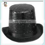 Magician Party Fancy Dress Costume Black Sequin Top Hats HPC-0273 thumbnail-1