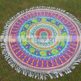 Hippie Indian Mandala Round Roundie Beach Throw Blanket Hippie Tapestry Rug Round Mandala Wall Hanging Beach Picnic Wholesale thumbnail-1