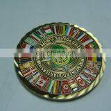 Hot Selling Wholesale Custom Antique Bronze Collection Diamond Edge, Double Side 3D 28 Country Flag Challenge Coin