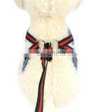 Dog Safety Vest Harness Pet Dog Adjustable Cute Design Chest Strap Breathable Jean Dog Chest Harness thumbnail-6
