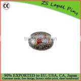 Custom Quality Western Style Peru Flag Belt Buckle thumbnail-1