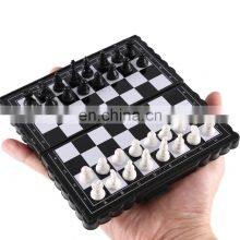 Factory Wholesale Mini International Chess Folding Magnetic Plastic Chessboard Board Game Portable Kid Toy Portable