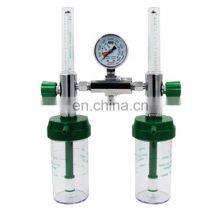 Hot Sale Medical Oxygen Regulator Double Flowmeter With Gauge Medical Oxygen Flowmeter