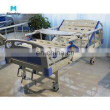 Hospital Equipment Aluminum Alloy Guardrail Adjustable Manual Patient Economic 2 Cranks Medical Hospital Bed Med Beds thumbnail-4