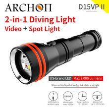 ARCHON D15VPII&W21VPII Diving Video Light & Diving Spot Flashlight & Scuba Dive Torch 3000lumens Red Lamp thumbnail-2