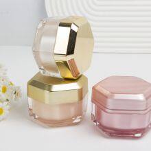 Acrylic Luxury Cream Jars Cosmetic Jars 10g 20g 50g Lids Glass Jar With Screw Top Lid High Quality thumbnail-2