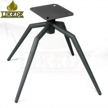 Grey Steel Tapered Iron Slant Mechanism Swivel Chair Base Pitched Spider Design Furniture Legs thumbnail-4