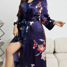 Plus Size Women's Pajama Bathrobe Oversized Manufacturer Customized Pinstar thumbnail-5