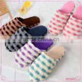 Fashion Promotional Plush Women Fancy Slippers on Sale Grid Slippers thumbnail-1