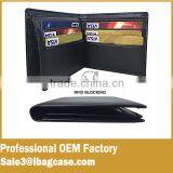 RFID Blocking Wallet New Black Leather Men's Wallet thumbnail-1