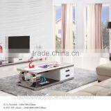 Living Room Furniture Design Marble Top TV Stand Stainless Steel Legs LCD Cabinet thumbnail-2