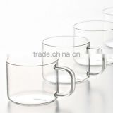 Top Quality Small Glass Cup/Cups/Mugs with Handle on Promotion Guangzhou Factory Supplies