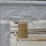 China High Quality Luxury White Natural Stone Fireplaces for Your Building Factory Price thumbnail-2