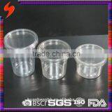 New Product PET Material Plastic 100ml/150m/200ml Sundae Cups With Flat Lids