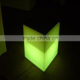PE plastic stool led cube rgb 50x50x50cm, 3d led cube seat lighting