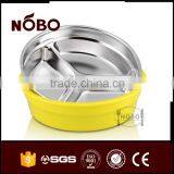 Child Colorful 3 Compartment Lunch Box With Lid thumbnail-1