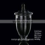 Decorative Beautiful Shape Glass Storage Jar With Glass Lid thumbnail-2