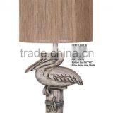 2016 Novelty design cormorant table lamp,hemp rope drum shade