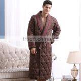 Robe Men Bathrobe Mens Thicken V-Neck Flannel Bathrobes Winter Autumn Casual Long Bathrobes Men Sleepwear Robes thumbnail-6