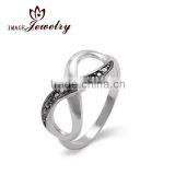 Fashion 2T Plating Solid Silver Infinity Ring High Quality 925 Sterling Silver Infinity Ring thumbnail-1