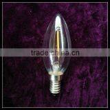 Glass Cover Candle C35 E14 1W LED Filament Bulb Warm White 2200K-3500K