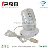Wholesale USB Optical Mouse FC CE/Hot Sale Rechargeable Mouse with 3 Hubs