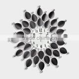 Hot Seling Black Leaves Wall Clock Whit Diamonds Big Size thumbnail-1