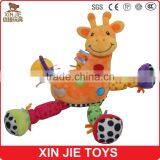 Custom Squeaky Deer Soft Baby Toy Good Quality Plush Baby Toy With Bell thumbnail-3