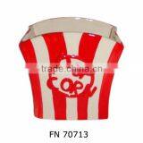 Village Fete Treat Holder Ceramic Popcorn Boxes