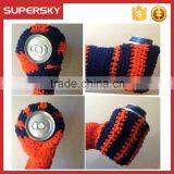 A-702 knitted bottle hand holder crochet beer mitten cosy handmade crochet beer cozy mitten