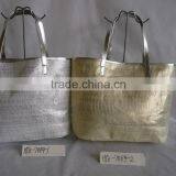 Golden printing big summer beach paper straw bag