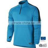 Mens Knit Fabric Back Side Brushed With Fleece Snowboard Midlayer Black Blue thumbnail-1