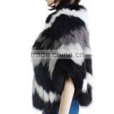 Fashion Knitted Fur Coat/real Fox Fur Coat Women/quality Rex Rabbit Fox Fur Knitted Coat KZ150094 thumbnail-3