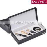 Wine Tools Set With Leather Box