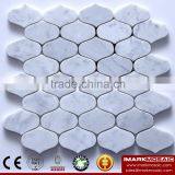 IMARK Lantern Bianco Carrara White Marble Stone Mosaic Backsplash Tile For Wall Tile Decoration