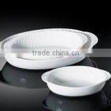 H2409 fengxi factory porcelain white ceramic bakeware with designs