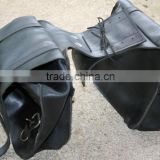 Black Saddlemen Genuine leather Studded Saddlebags