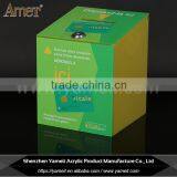 OEM High Quality Silk-screening Logo Acrylic Donation Box With Lock thumbnail-3