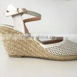New Style Fashion Shoe Punched White pu Upper Platform High Heel Lady Women Sandals Espadrilles Shoes Footwear thumbnail-2