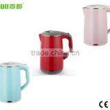 Baidu Factory Double Layer 2.0L Red Instant Boil Water Stainless Steel Kettle Larger Mouth Easy to Clean thumbnail-6