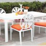 2016 new design Leisure outdoor luxury full aluminium frame dining table and chair