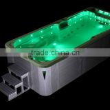 5.2 meters Swimming spa hot tub TUV SAA approved with Sunbathing waterbed and Waterway river jets