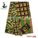 Green African Wax Prints Fabric for Women Ankara Dress Clothing Holland Wax thumbnail-3