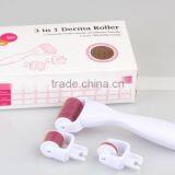 (Factory Wholesale) Newest 3 in 1 Titanium Derma Roller for Face, Eye, Body Care thumbnail-1