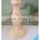 Set of 3 Unfinished Pine Wooden Candle Holder thumbnail-4